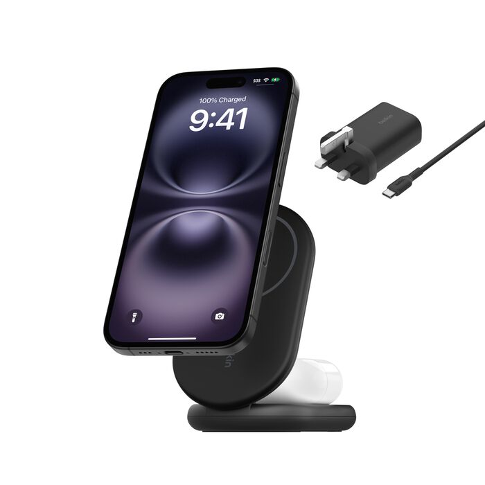 Belkin - 2-in-1 Magnetic Foldable Wireless Charger with Qi2 15W