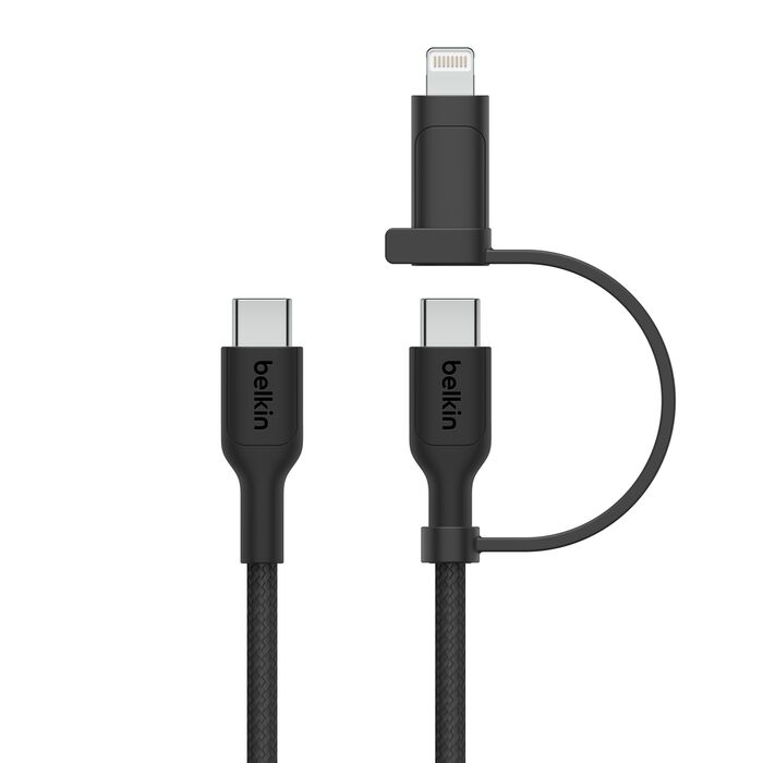 2-in-1 Cable with USB-C and Lightning Connector