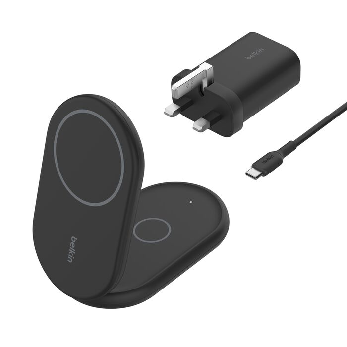 Belkin - 2-in-1 Magnetic Foldable Wireless Charger with Qi2 15W